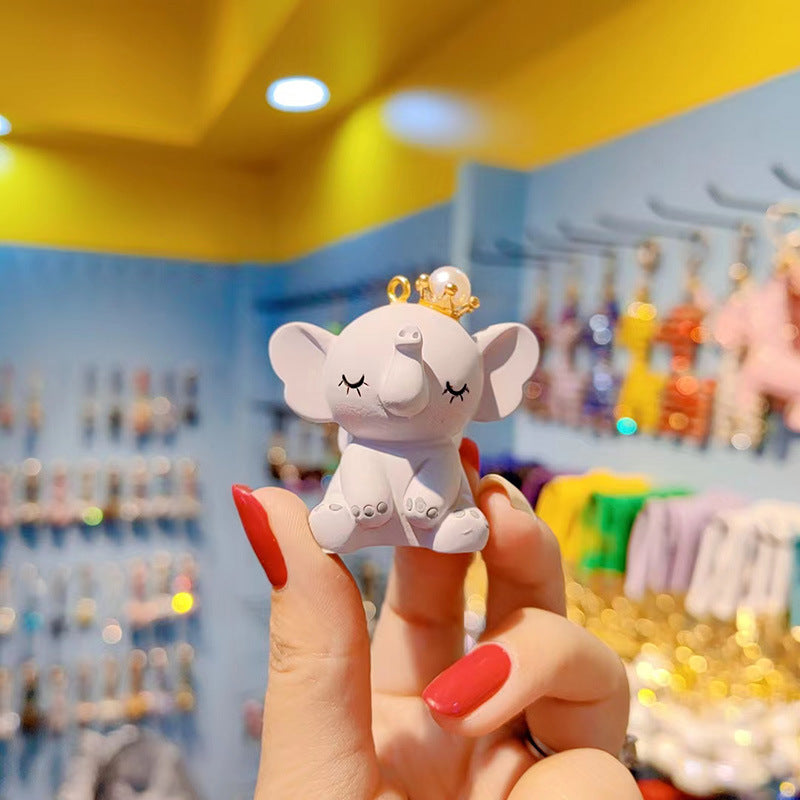 Wholesale Resin Crown Dumbo Keychain